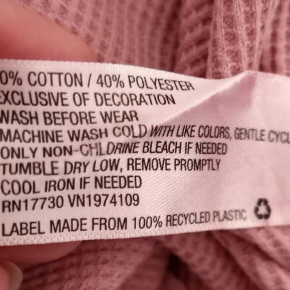 WILD FABLE PINK WAFFLE KNIT CROP TOP SZ.S EUC - Picture 5 of 5